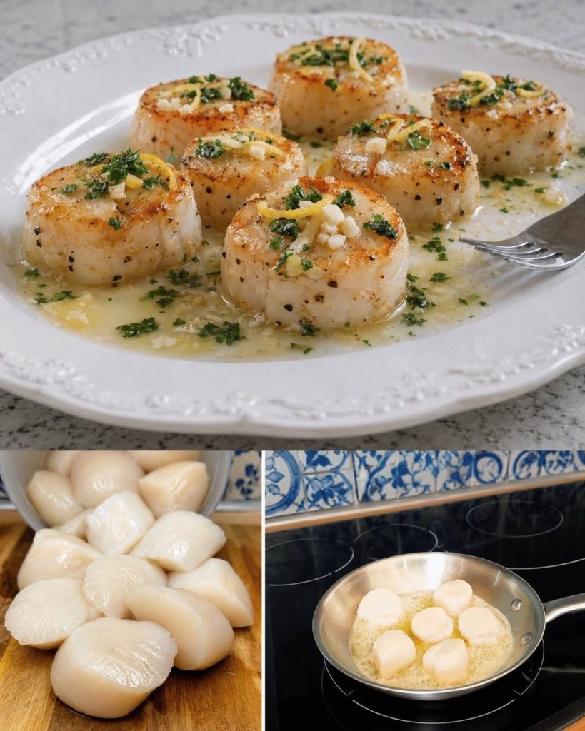 Oooh ma recette préférée 😍🤍 Les Saint-Jacques poêlées, je pourrais en manger toutes les semaines 😂