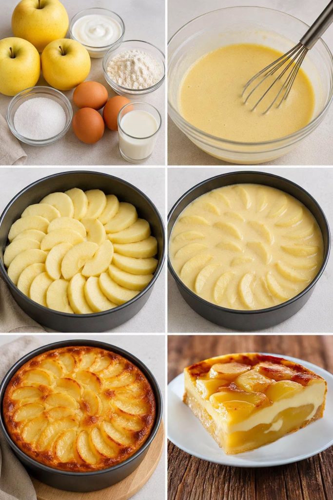 Gâteau Fondant aux Pommes et à la Crème : Un Dessert Simple et Irrésistible …Voi plus