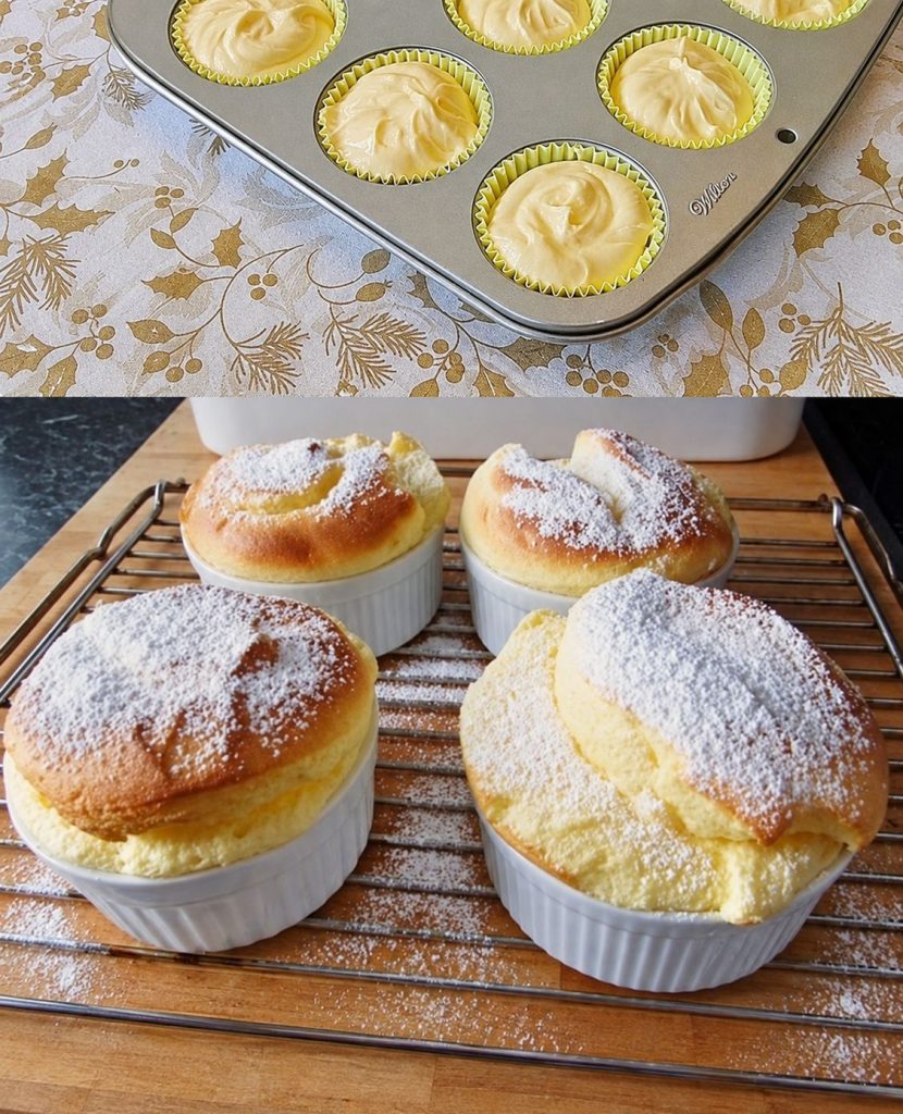 Muffins simples au fromage blanc, préparés avec un petit paquet de fromage blanc